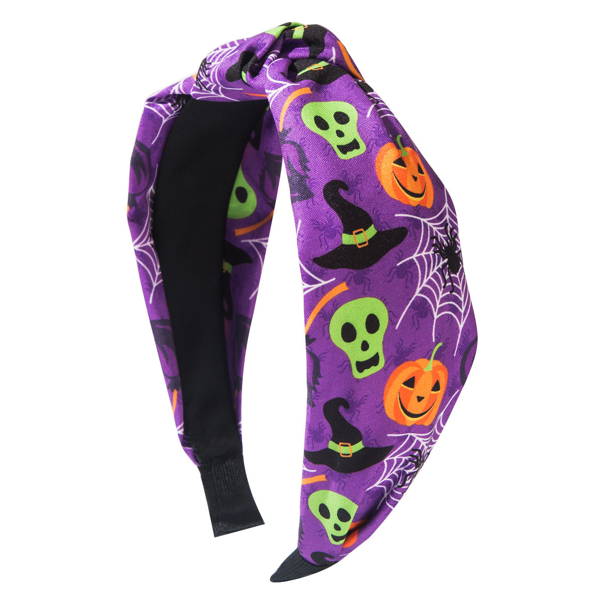 Wholesale  Headband Skull Pumpkin Bat  Printed Fabric Holiday Party Hair Accessories